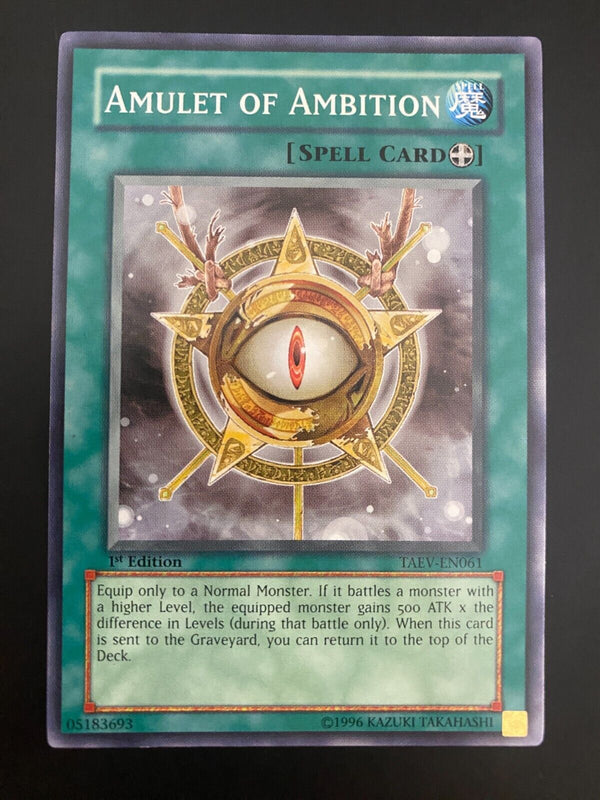 Yugioh Amulet of Ambition TAEV-EN061 1st Edition Common NM