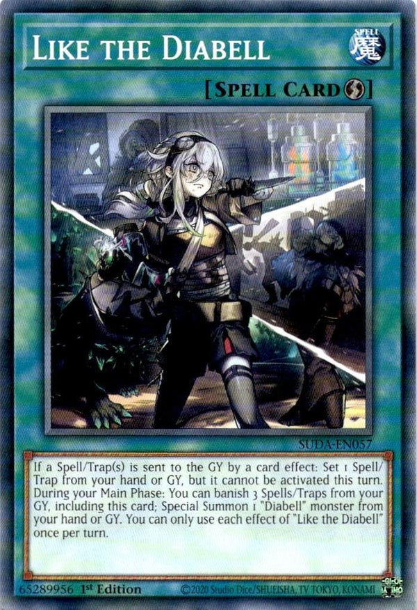 Yugioh Like the Diabell SUDA-EN057 Common 1st Edition NM