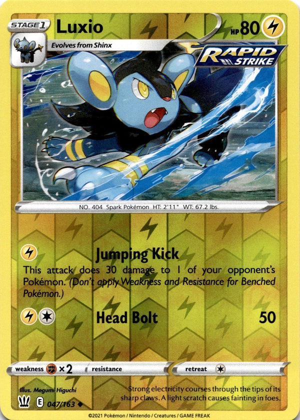 Pokemon Luxio 047/163 Battle Styles Reverse Holo NM