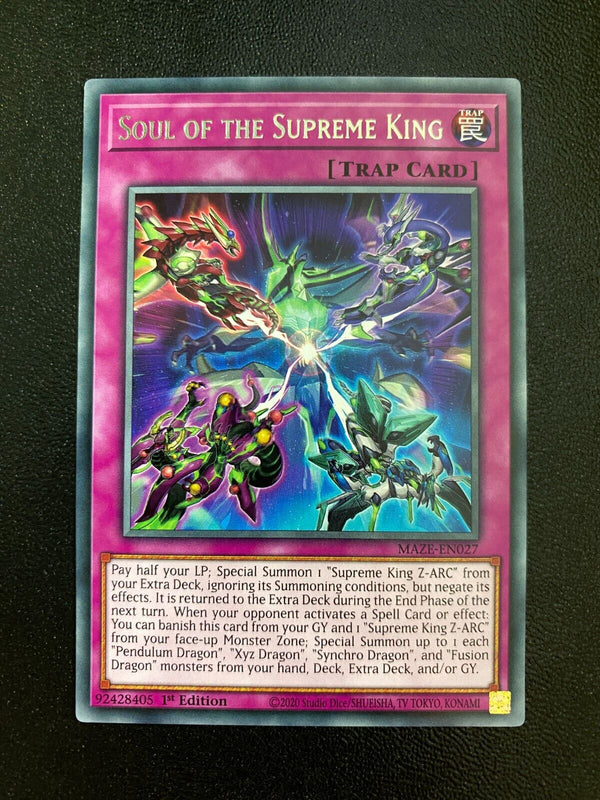 Yugioh Soul of the Supreme King MAZE-EN027 Rare 1st Edition NM