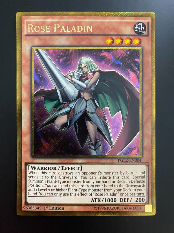 Yugioh Rose Paladin PGL2-EN004 Premium Gold Rare 1st Edition VLP