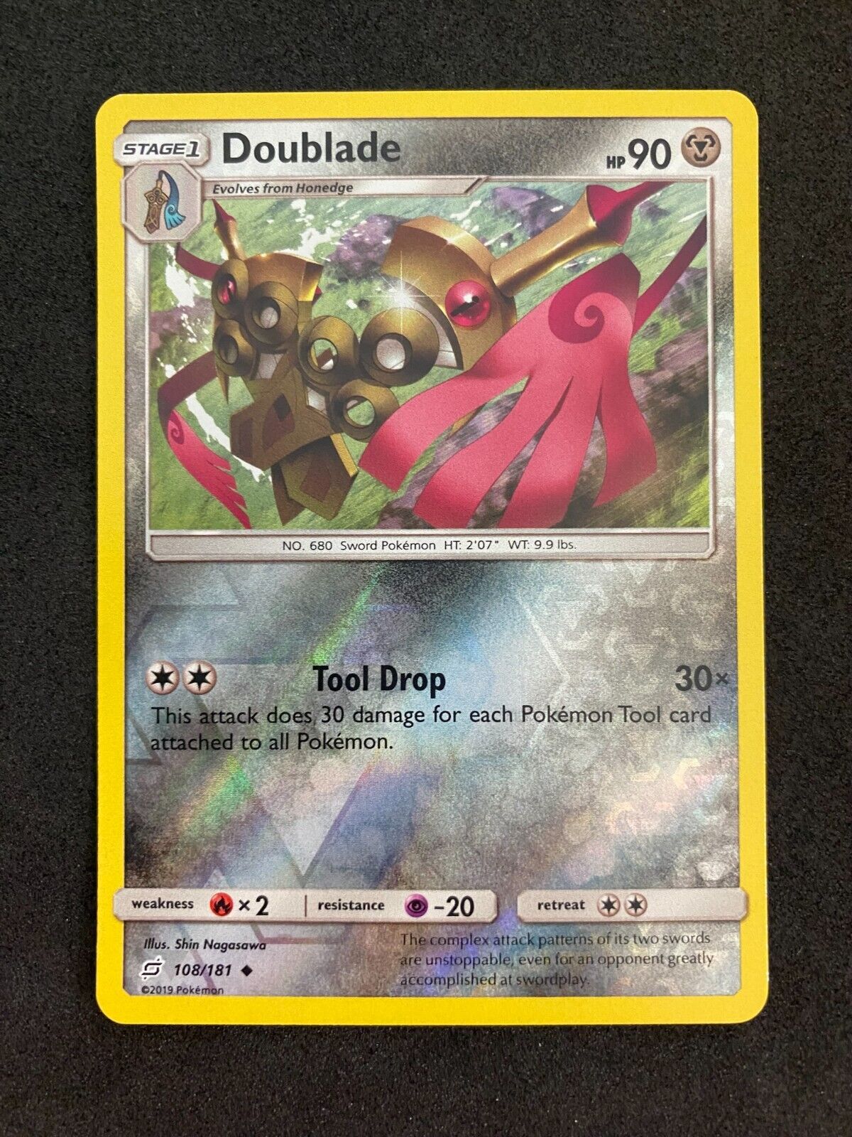 Pokemon Doublade 108/181 Team Up Reverse Holo NM