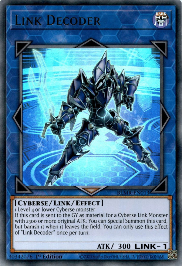Yugioh Link Decoder BLMR-EN013 Ultra Rare 1st Edition NM