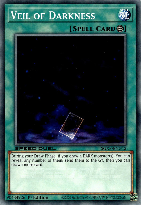Yugioh Veil of Darkness SGX3-ENG12 Speed Duel Common 1st Edition NM