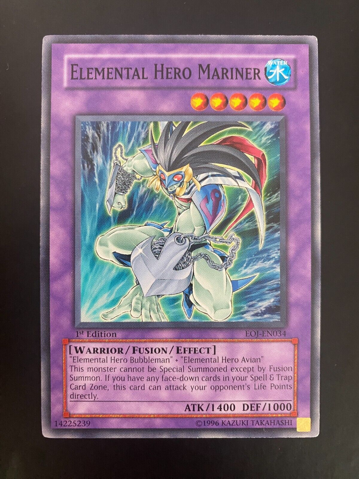 Yugioh Elemental Hero Mariner EOJ-EN034 Common 1st Edition LP