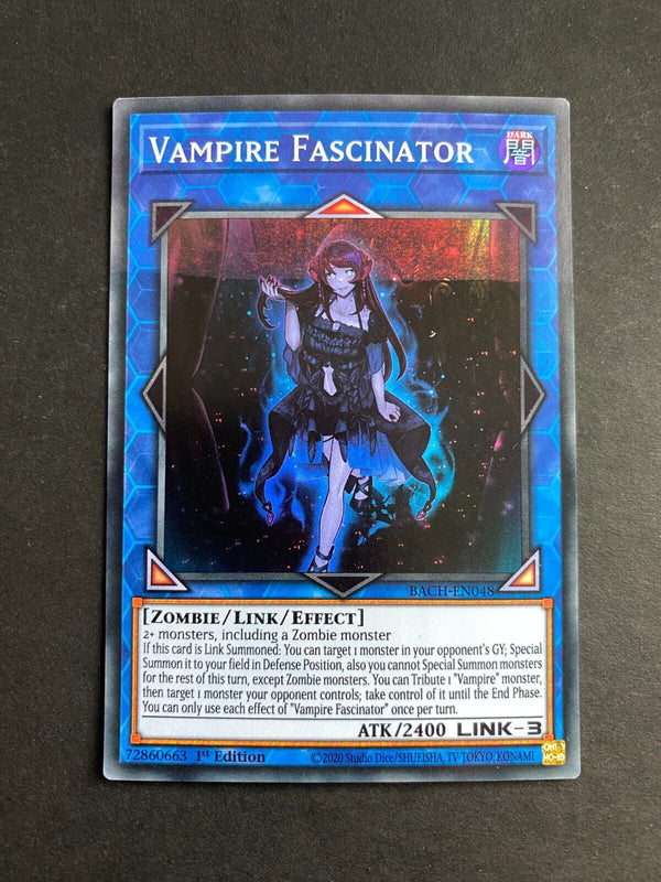 Yugioh Vampire Fascinator BACH-EN048 Super Rare 1st Edition NM