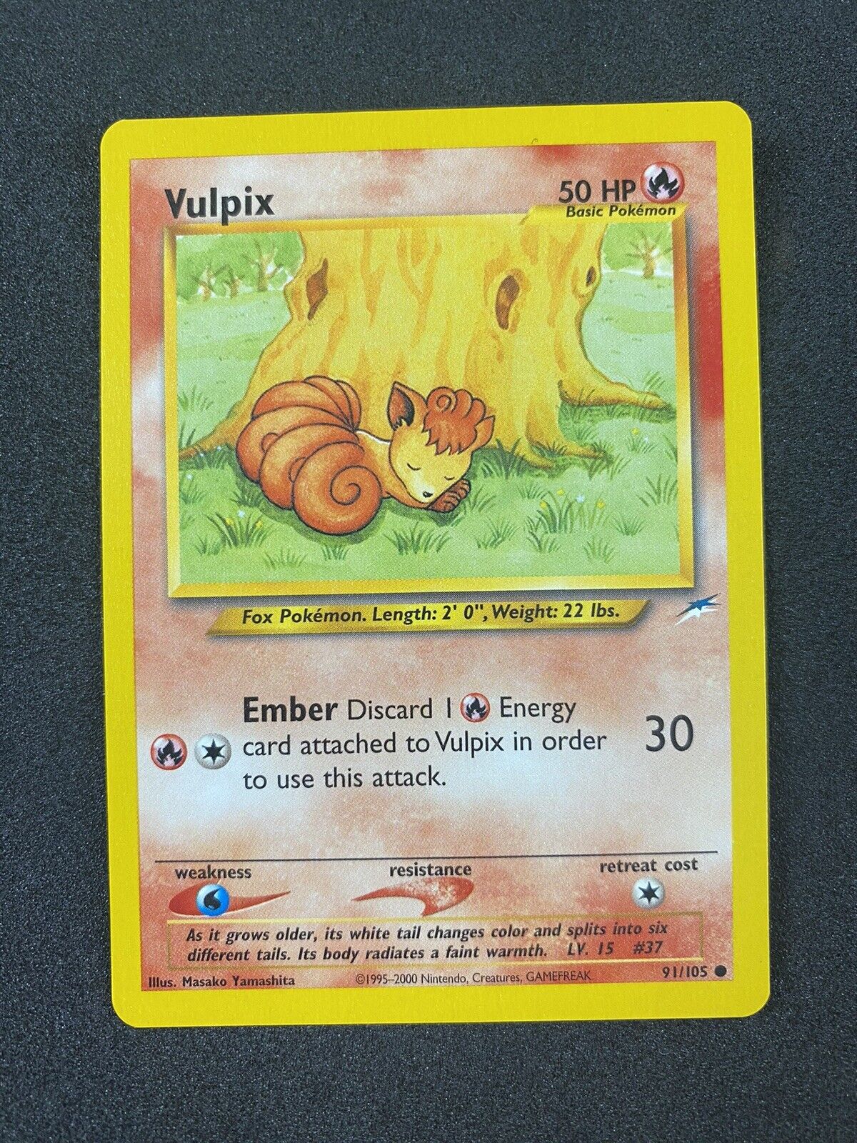 Pokemon Vulpix 91/105 Common Neo Destiny NM