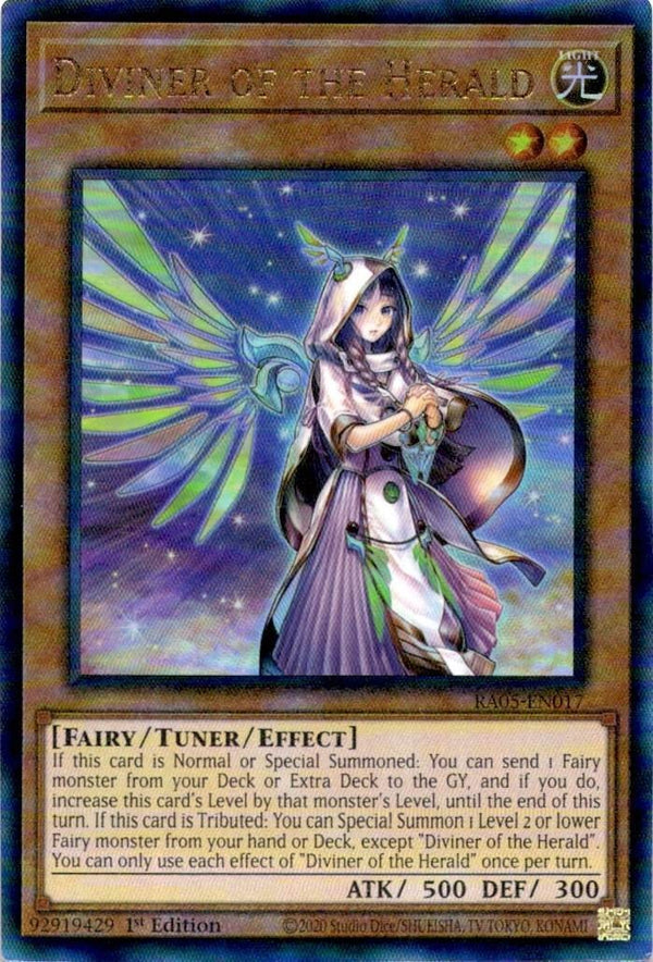 Yugioh Diviner of the Herald RA05-EN017 NA Print Ultimate Rare 1st Edition NM