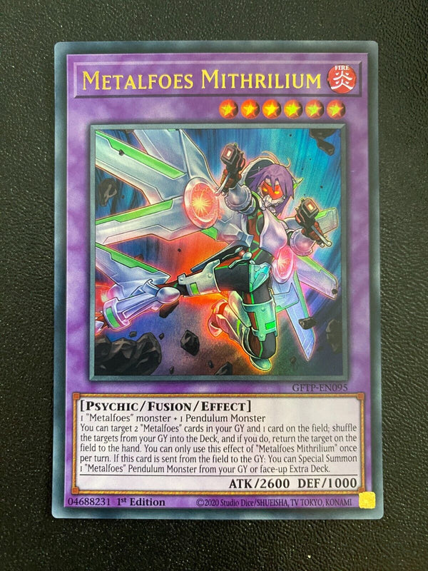 Yugioh Metalfoes Mithrilium GFTP-EN095 Ultra Rare 1st Edition NM/MINT