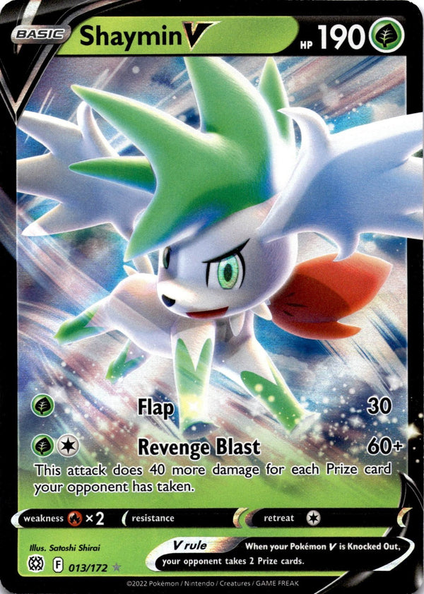 Pokemon Shaymin V 013/172 Brilliant Stars Full Art Holo NM