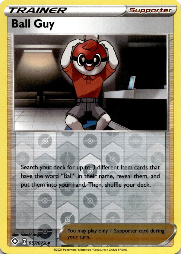 Pokemon Ball Guy 057/072 Shining Fates Reverse Holo NM