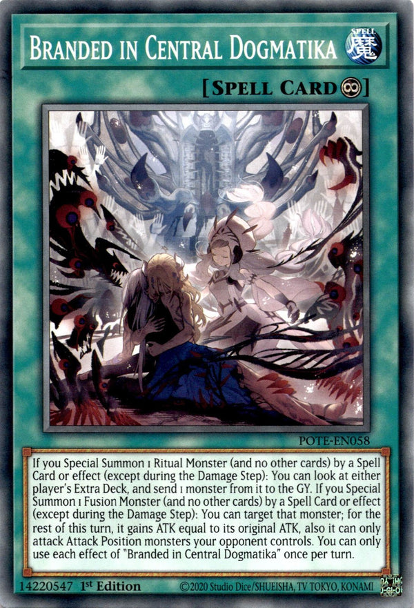 Yugioh Branded in Central Dogmatika POTE-EN058 Common 1st Edition NM