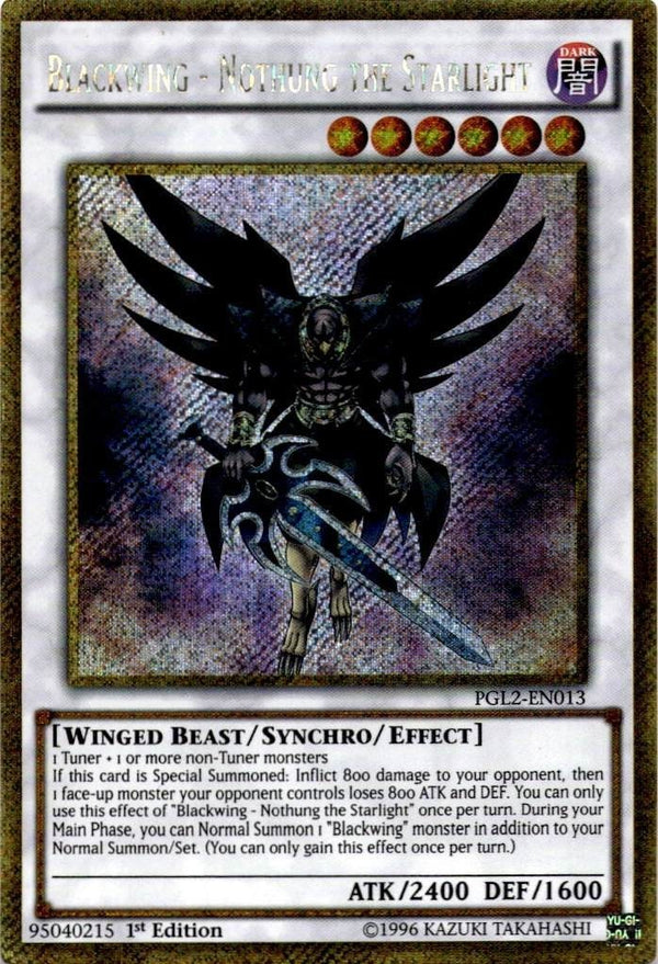 Yugioh Blackwing - Nothung the Starlight PGL2-EN013 Premium Gold Rare 1st VLP/NM