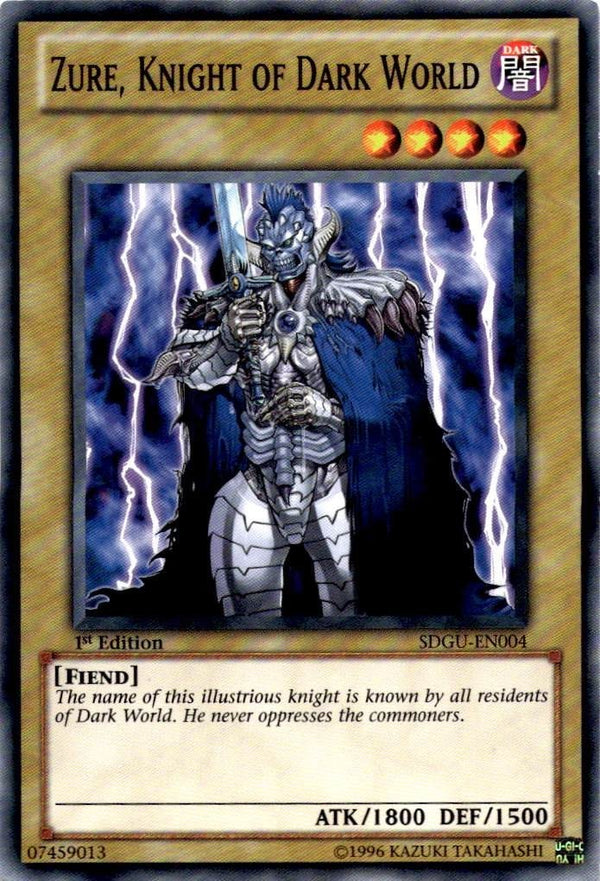 Yugioh Zure, Knight of Dark World SDGU-EN004 Common 1st Edition LP/NM