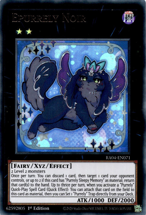 Yugioh Epurrely Noir RA04-EN071 Ultra Rare 1st Edition NM