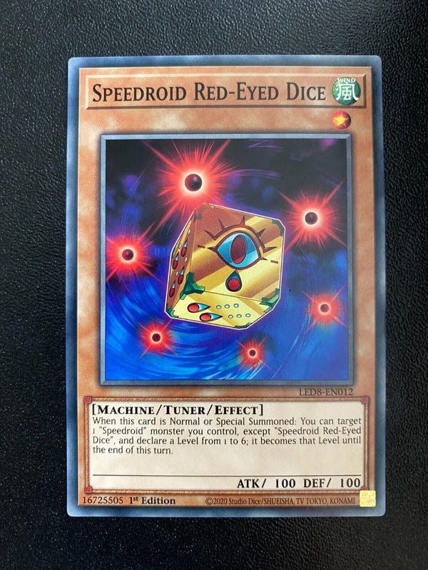 Yugioh Speedroid Red-Eyed Dice LED8-EN012 Common 1st Edition VLP/NM