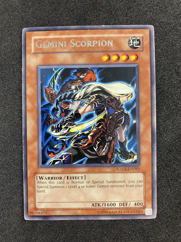 Yugioh Gemini Scorpion SOVR-EN085 Rare Unlimited Edition NM