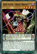 Yugioh Abyss Actor - Liberty Dramatist PHHY-EN016 Common 1st Edition NM