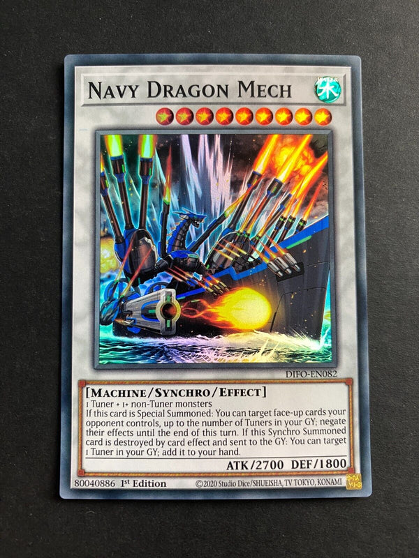 Yugioh Navy Dragon Mech DIFO-EN082 Super Rare 1st Edition NM