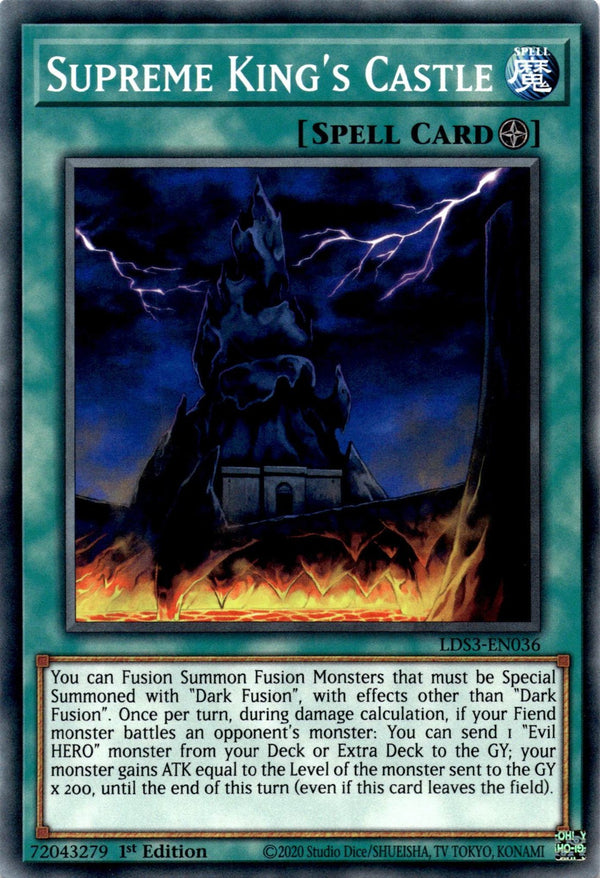 Yugioh Supreme King's Castle LDS3-EN036 Common 1st Edition NM