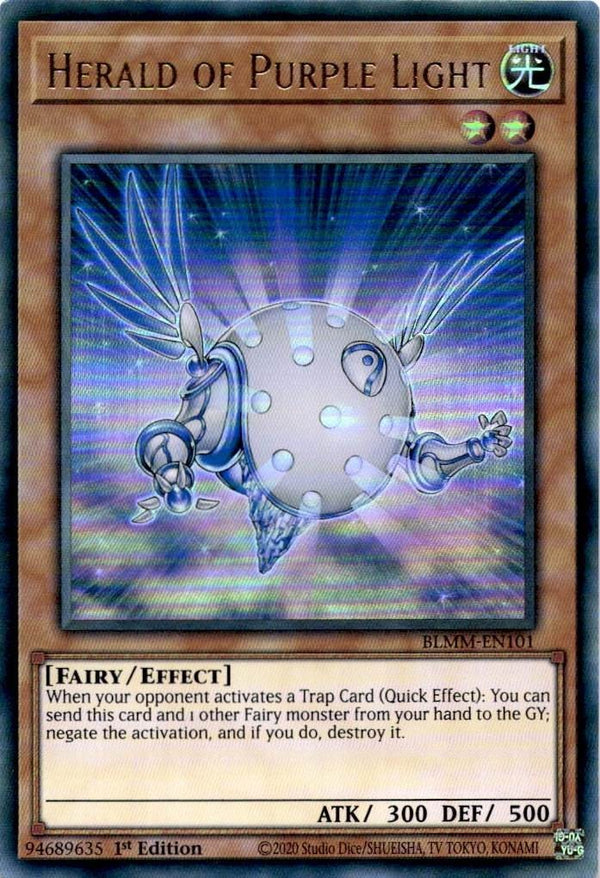Yugioh Herald of Purple Light BLMM-EN101 Ultra Rare 1st Edition NM