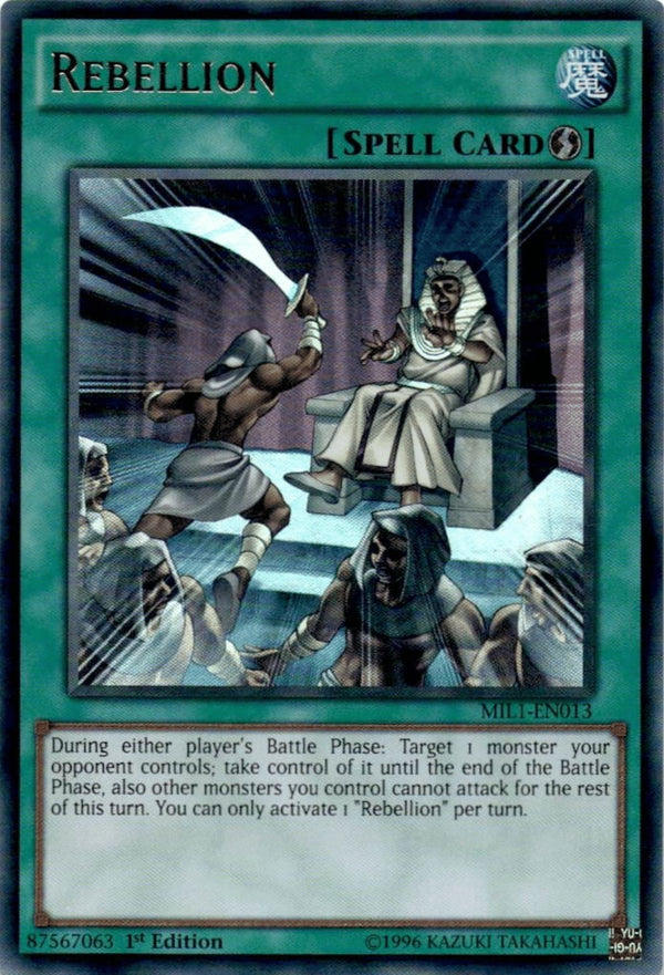Yugioh Rebellion MIL1-EN013 Ultra Rare 1st Edition NM