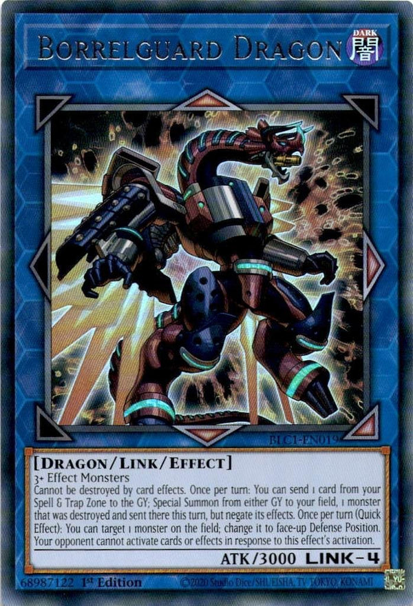 Yugioh Borrelguard Dragon BLC1-EN019 Ultra Rare 1st Edition NM