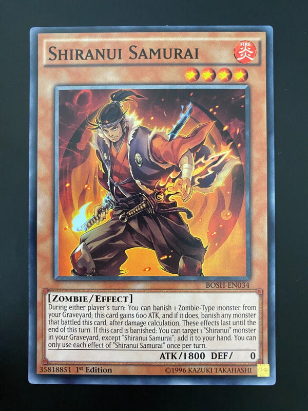 Yugioh Shiranui Samurai BOSH-EN034 Common 1st Edition NM