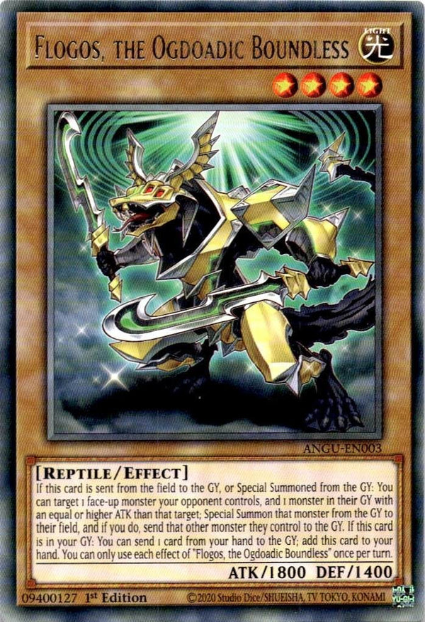 Yugioh Flogos, the Ogdoadic Boundless ANGU-EN003 Rare 1st Edition NM