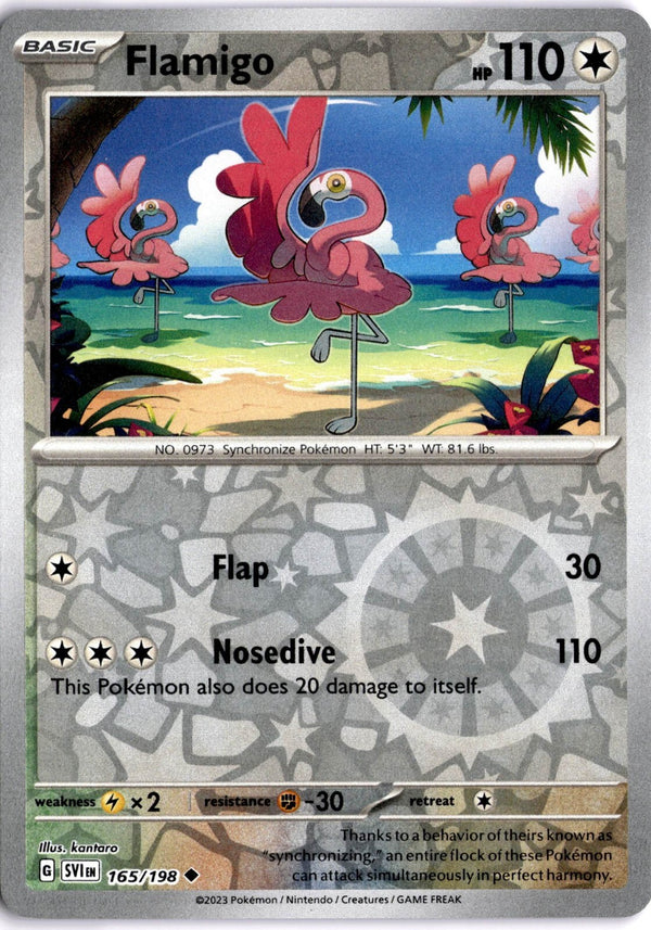 Pokemon Flamigo 165/198 Scarlet Violet Base Reverse Holo LP/NM