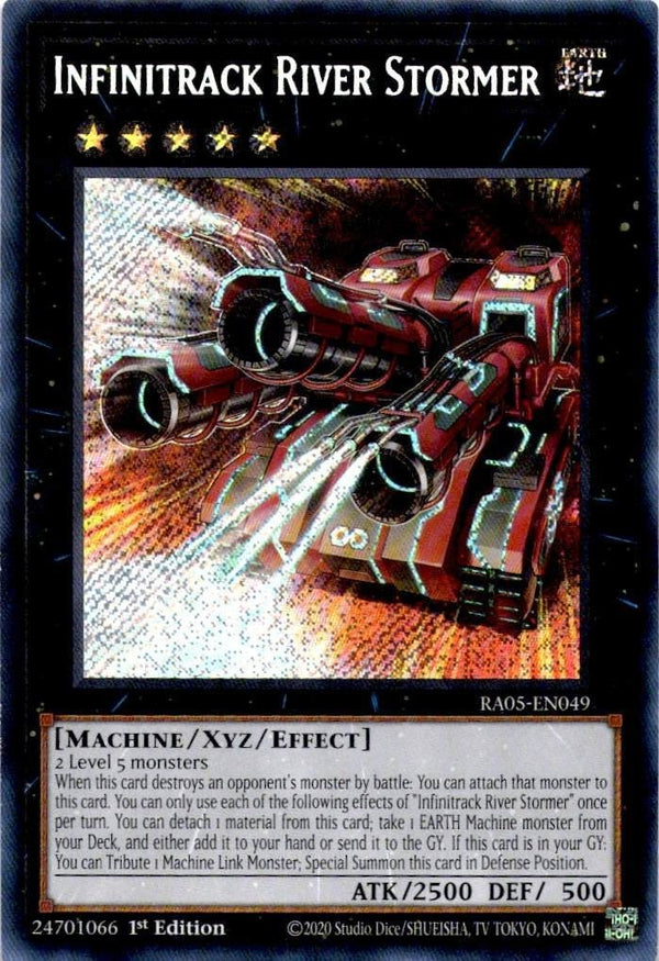 Yugioh Infinitrack River Stormer RA05-EN049 NA Print Secret Rare 1st Edition NM