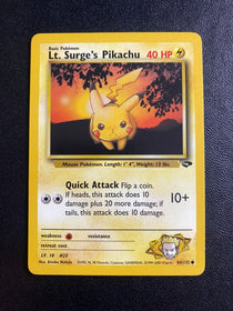 Pokemon Lt. Surge's Pikachu 84/132 Gym Challenge LP (1)