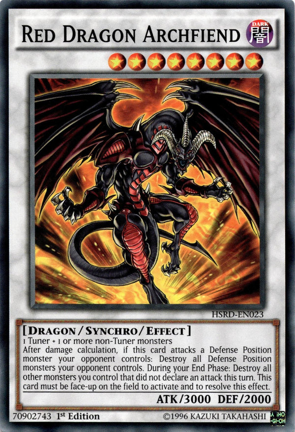 Yugioh Red Dragon Archfiend HSRD-EN023 Common 1st Edition MP