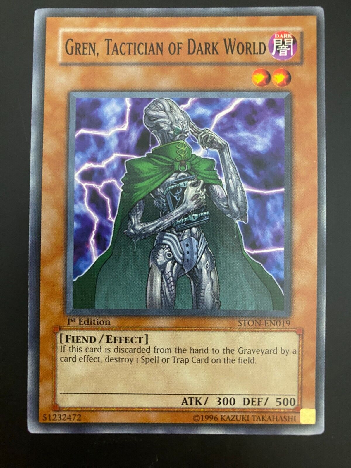 Yugioh Gren, Tactician of Dark World STON-EN019 1st Edition Common NM