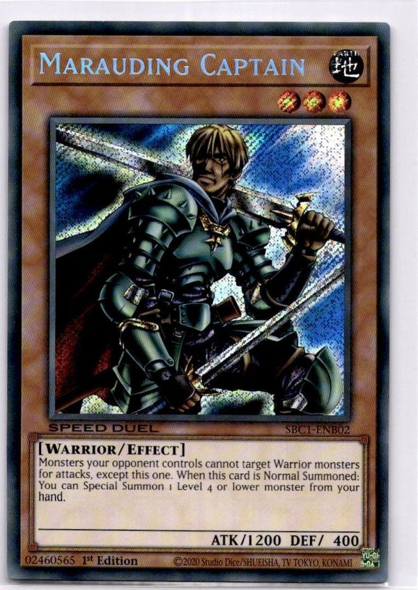 Yugioh Marauding Captain SBC1-ENB02 Secret Rare 1st Edition NM