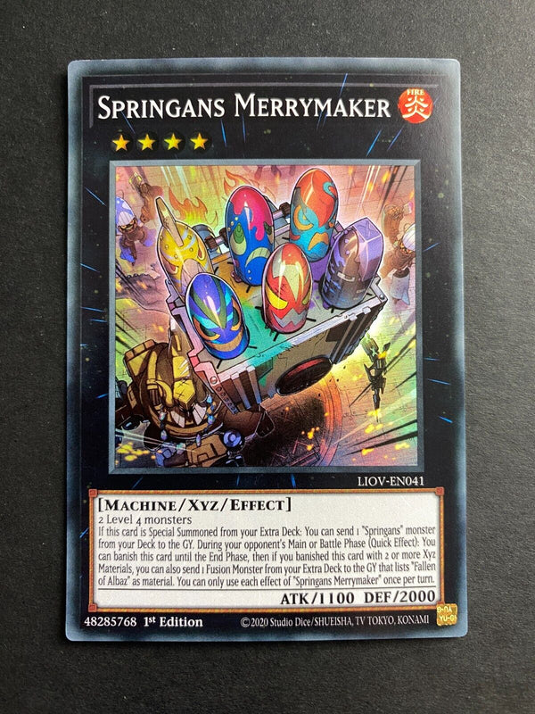 Yugioh Springans Merrymaker LIOV-EN041 Super Rare 1st Edition LP