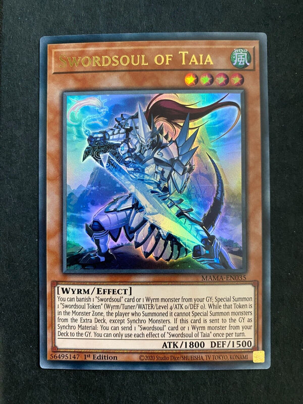 Yugioh Swordsoul of Taia MAMA-EN035 Ultra Rare 1st Edition NM