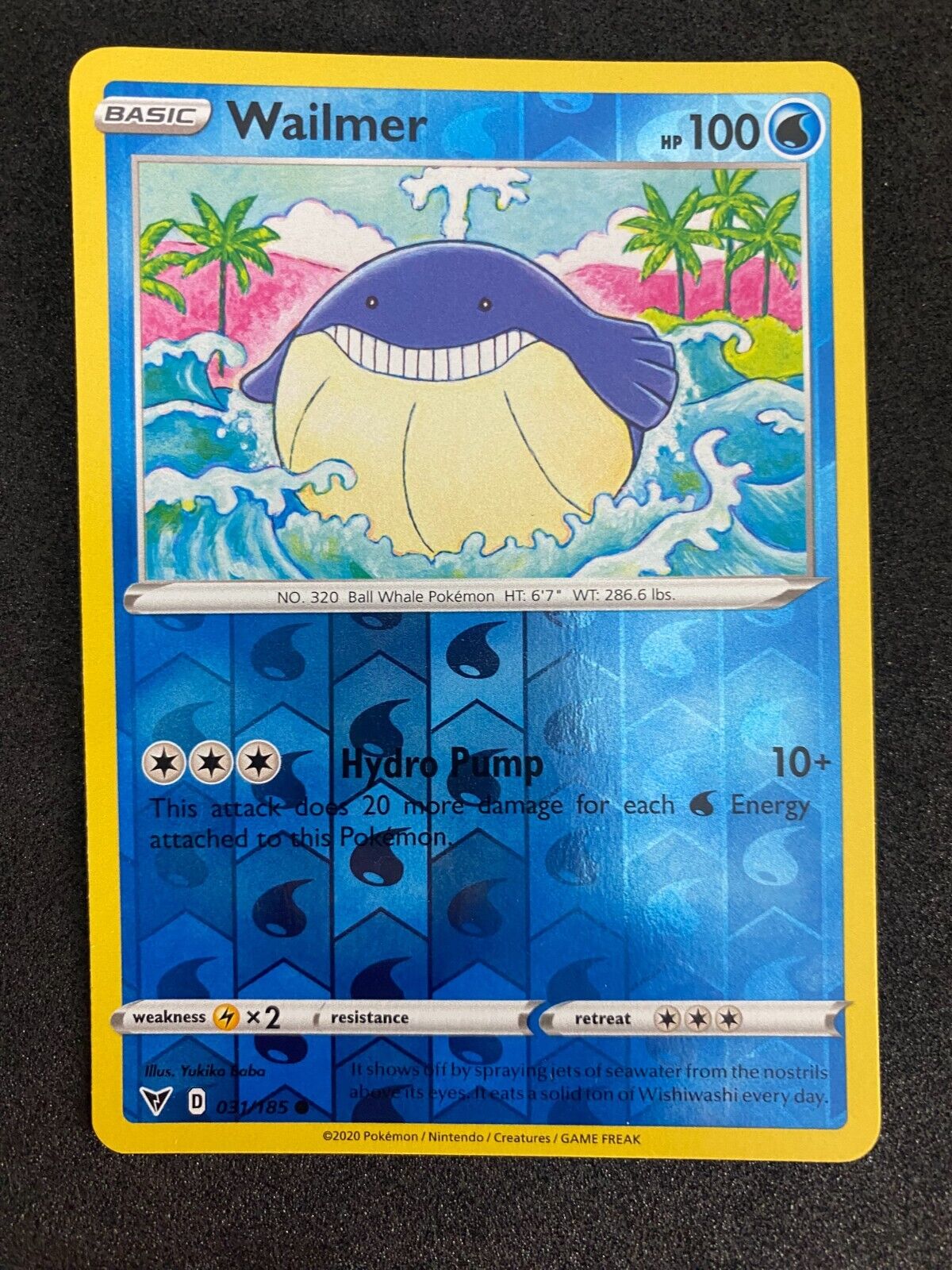 Pokemon Wailmer 031/185 Vivid Voltage Reverse Holo NM-MINT 31/185