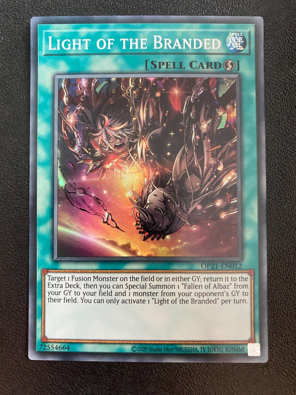 Yugioh Light of the Branded OP21-EN012 Super Rare Unlimited Edition NM