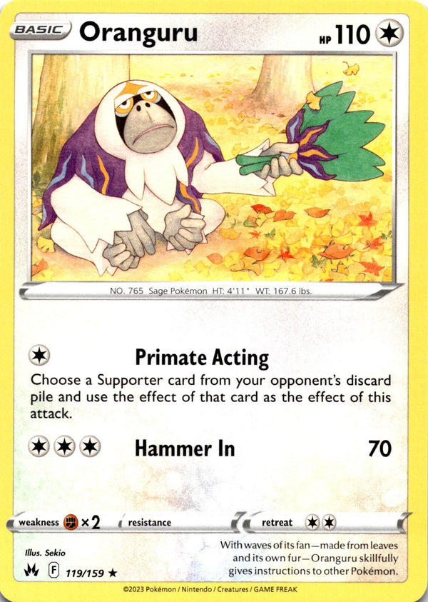 Pokemon Oranguru 119/159 Crown Zenith Non Holo NM