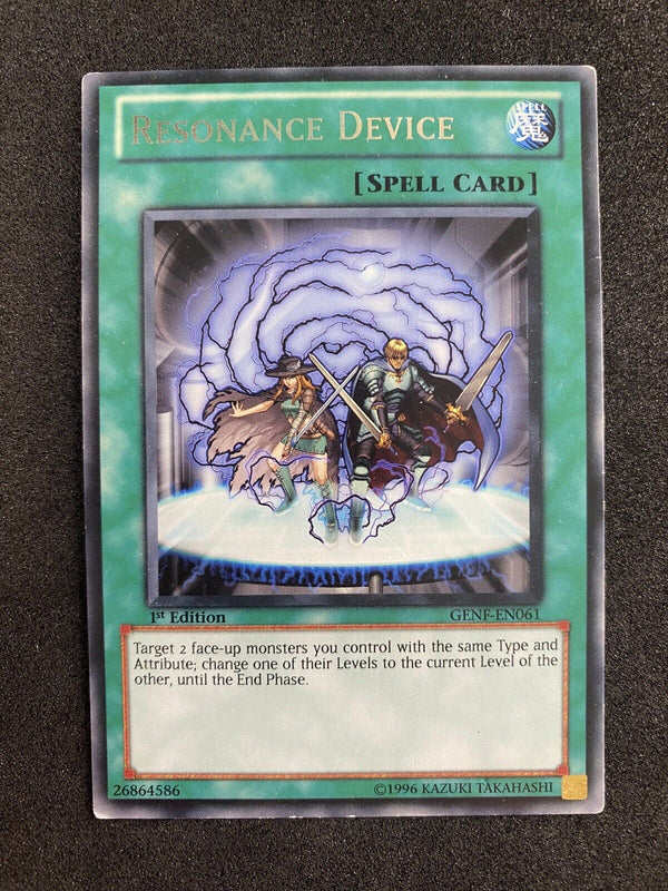 Yugioh Resonance Device GENF-EN061 Rare 1st Edition LP