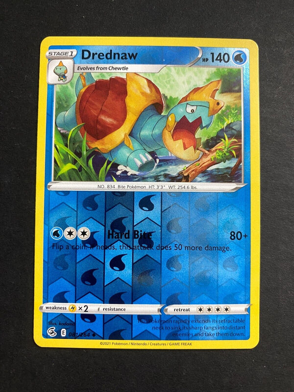 Pokemon Drednaw 081/264 Fusion Strike Reverse Holo NM