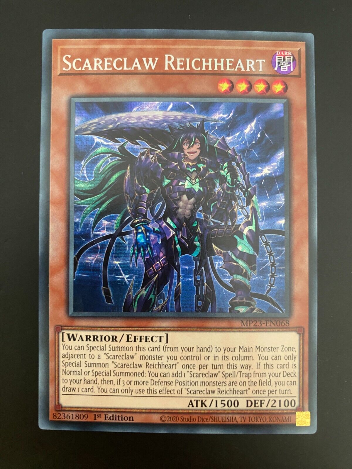 Yugioh Scareclaw Reichheart MP23-EN068 1st Edition Prismastic Secret Rare MINT