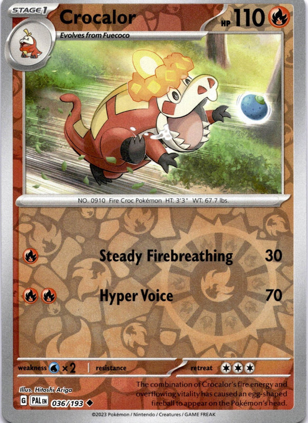 Pokemon Crocalor 036/193 Paldea Evolved Reverse Holo NM