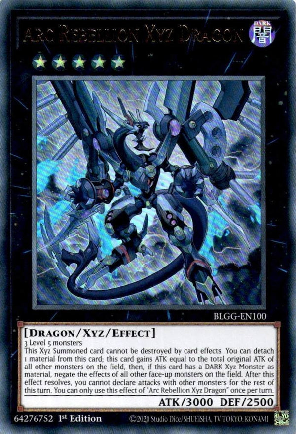 Yugioh Arc Rebellion Xyz Dragon BLGG-EN100 Ultra Rare 1st Edition NM