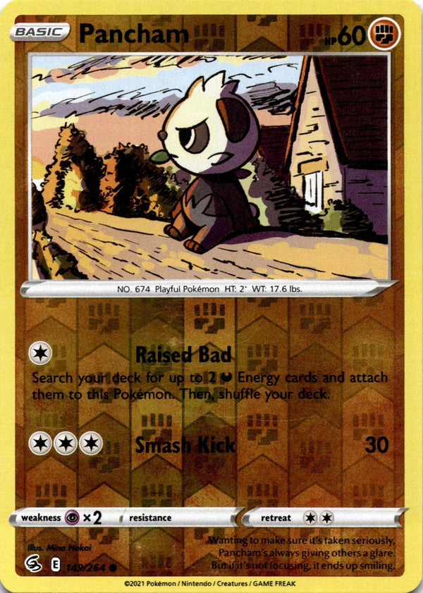 Pokemon Pancham 149/264 Fusion Strike Reverse Holo MP/LP