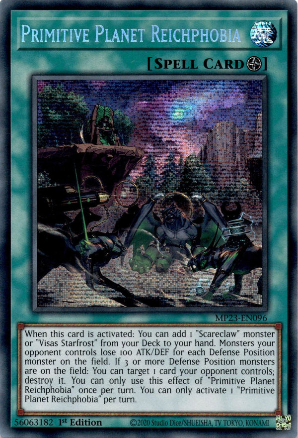 Yugioh Primitive Planet Reichphobia MP23-EN096 Secret Rare 1st Edition NM