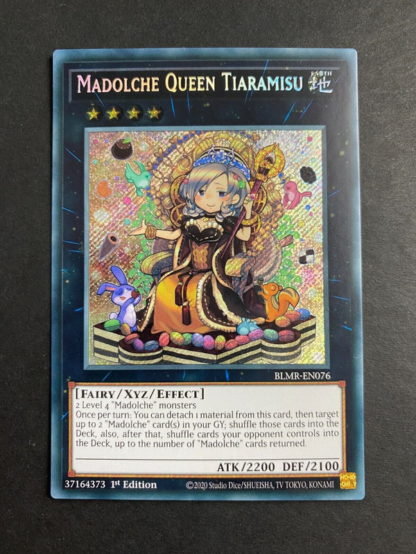 Yugioh Madolche Queen Tiaramisu BLMR-EN076 Secret Rare 1st Edition NM