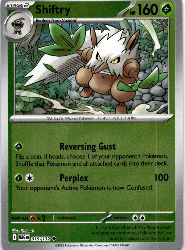Pokemon Shiftry 015/132 Mega Evolution Reverse Holo NM