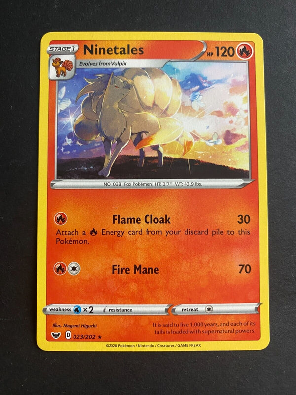 Pokemon Ninetales 023/202 Sword Shield Base Rare Non Holo NM